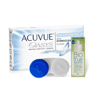 ACUVUE OASYS® ASTIGMATISMO HYDRACLEAR® PLUS + contenedor + líquido
